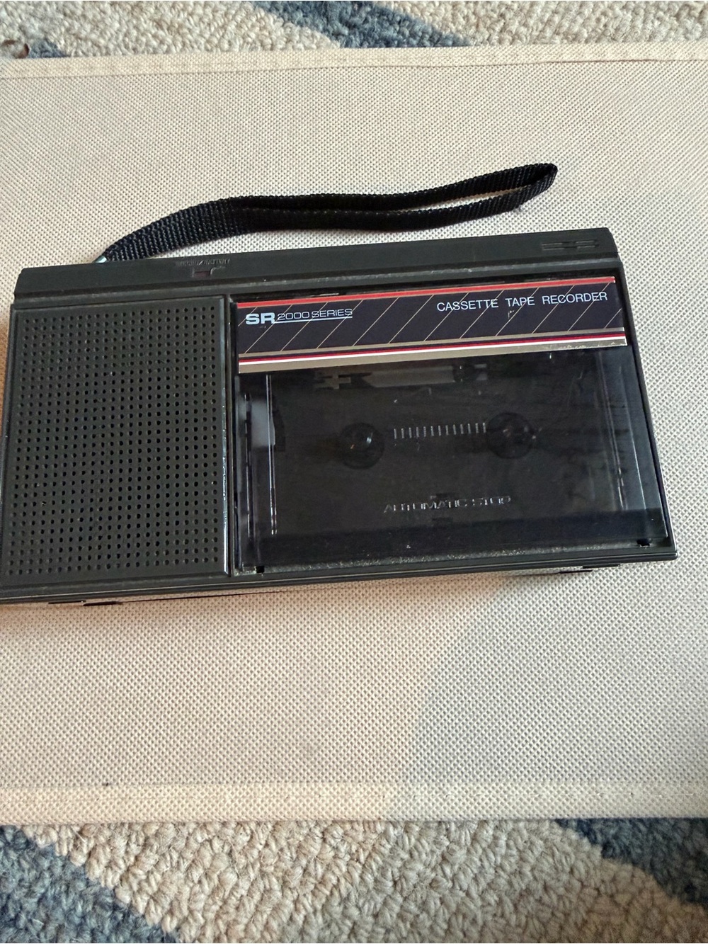 SR 2000 Series Black Portable Cassette Tape Recorder - Compact Player